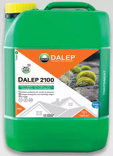 Fongicide et anti-dépôt vert Professionnel Concentré DALEP 2100 Bidon de 10 Litres - 121 010 (bidon plastique vert)