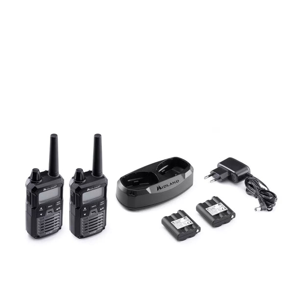 Paire de talkie walkie MIDLAND XT70 Pro twin - Avec batterie, chargeur, et clip ceinture - C1465