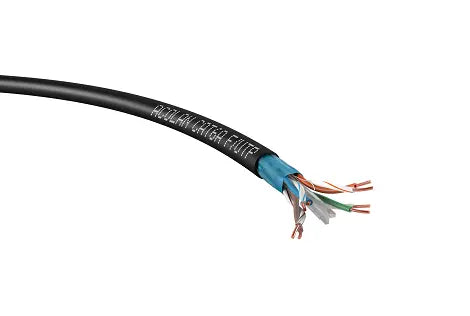 Câble F/UTP cat6a INT/EXT LSOH-FR 4P boite 200m noir Dca