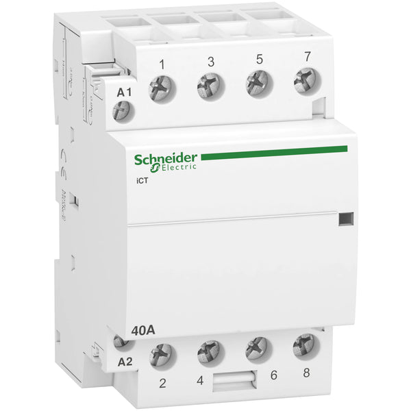 Acti9 iCT - Contacteur auxiliarisable - 4P - 40A - 4NO - 230/240Vca - 50Hz - SCHNEIDER ELECTRIC - A9C20844