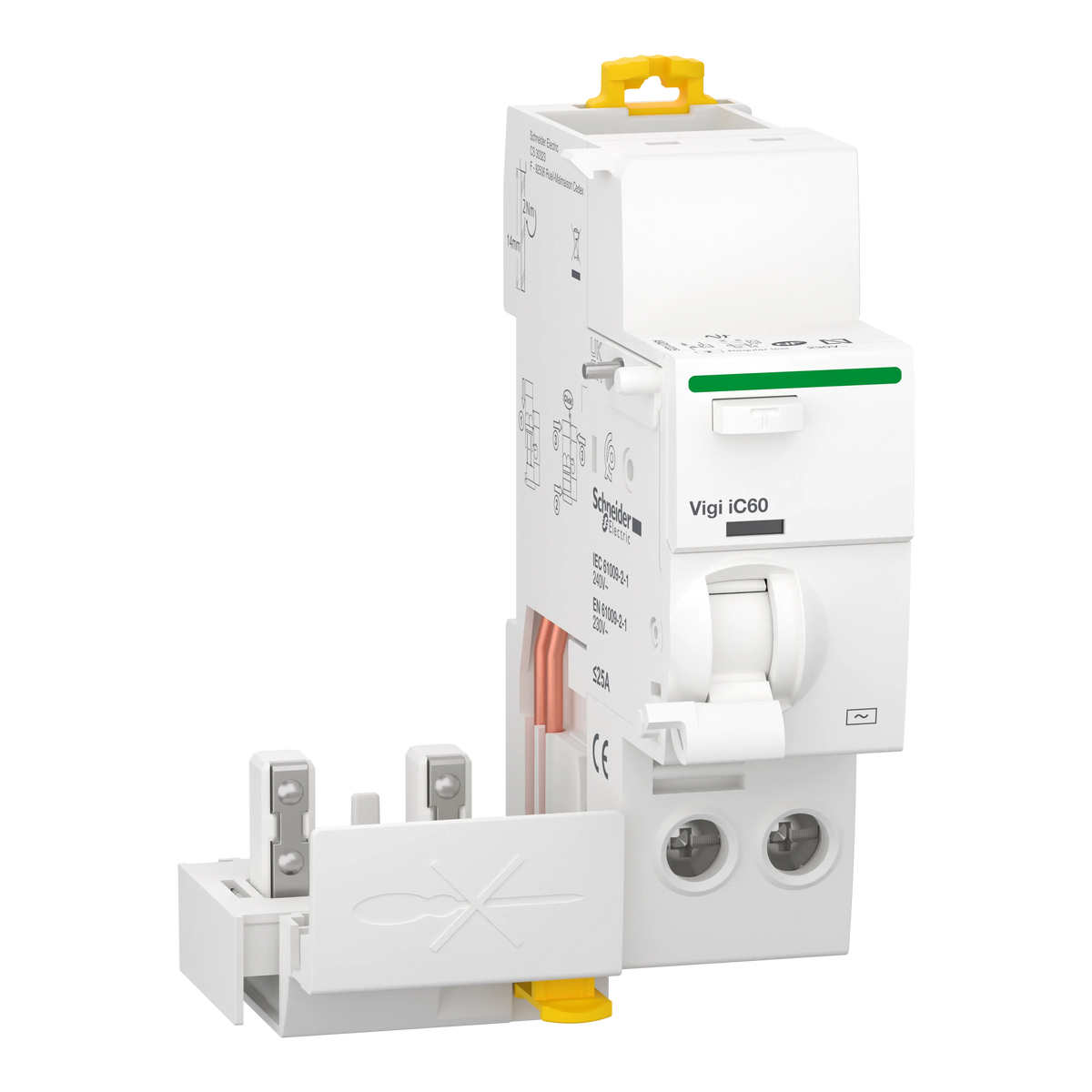 Acti9 Vigi iC60 - Bloc diff 230Vca (Ph/N) - 2P - 25A - 30mA - Type AC - SCHNEIDER ELECTRIC - A9Q11225