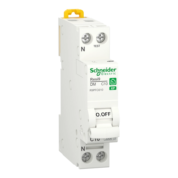 Resi9 - disjoncteur modulaire - 1P+N - 10A - courbe C - peignable - SCHNEIDER ELECTRIC - R9PFC610
