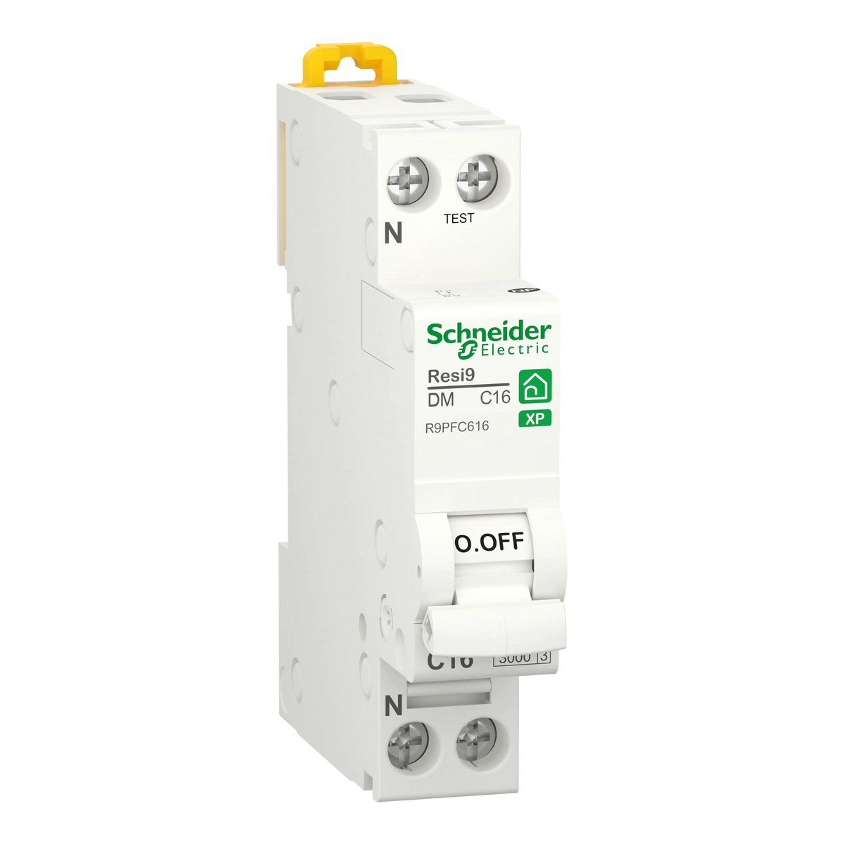 Resi9 - disjoncteur modulaire - 1P+N - 16A - courbe C - peignable - SCHNEIDER ELECTRIC - R9PFC616
