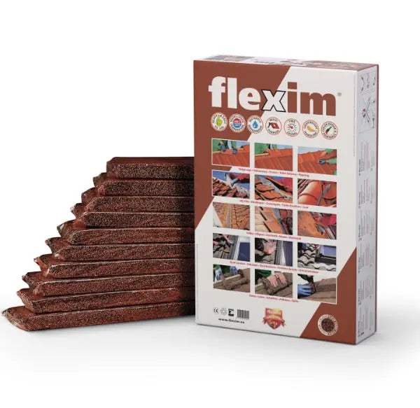 Mortier de toiture - FLEXIM - 500 x 100 x 35 mm BWK - paquet de 10 plaquettes - brun foncé - 1000004371