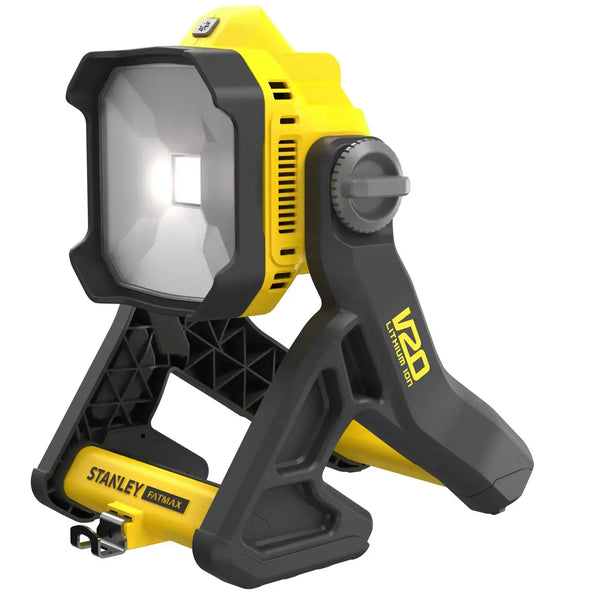 Lampe projecteur - 18V - 750-1825 lumens, tête pivotante 0-140° - STANLEY - Sans batterie, ni chargeur - SFMCL030B-XJ
