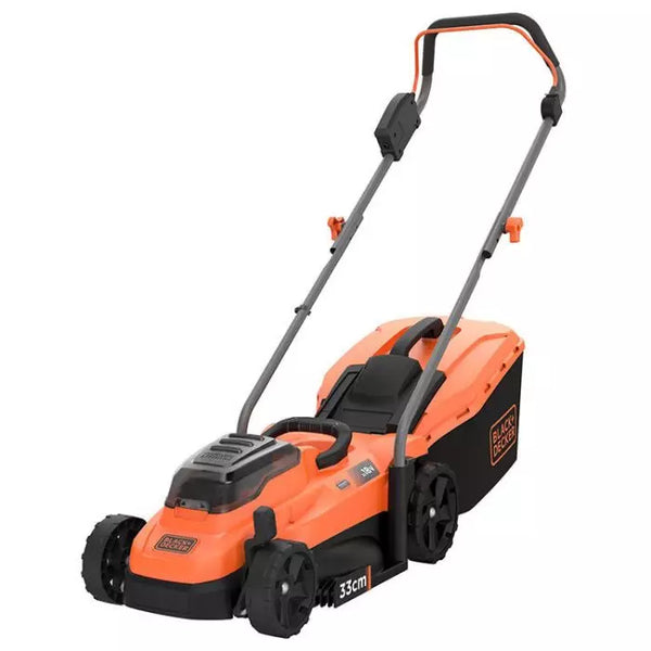 Tondeuse à Gazon sans fil18V, 33 cm - BLACK+DECKER - avec 2 batteries 18V 2.0Ah - chargeur - BCMW3318L2-QW