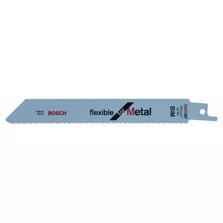 Lame de scie sabre BOSCH BIM - S 922 BF Flexible for Metal - 150 mm - Boite de 100 - 2608656027