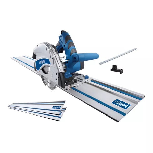 Scie plongeante PL55 SCHEPPACH - 230V 50Hz 1200W 160mm - 2 rails de 70 cm - 5901802915